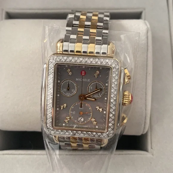 Brand new still in original box Michelle diamond watch michele-deco-mid-stainless-  main image 4
